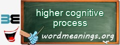 WordMeaning blackboard for higher cognitive process